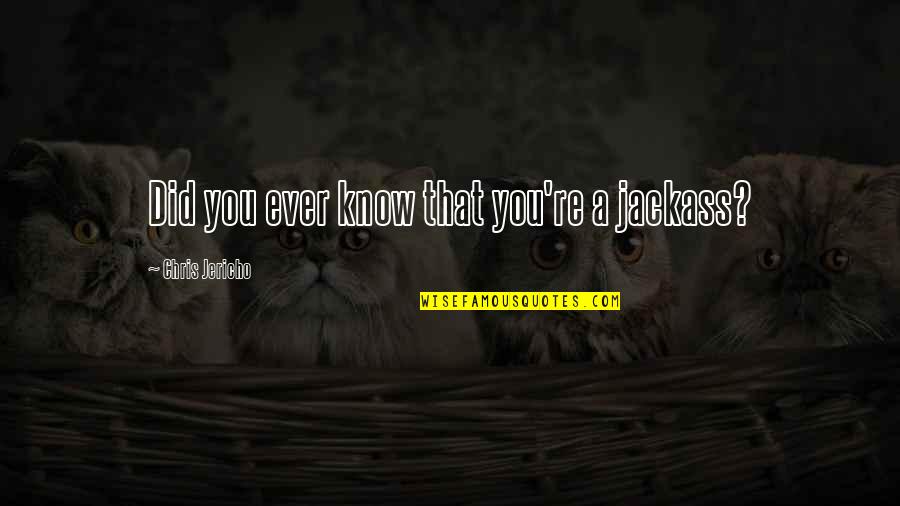 2nd Life Quotes By Chris Jericho: Did you ever know that you're a jackass?