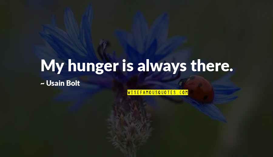 2nd March Quotes By Usain Bolt: My hunger is always there.
