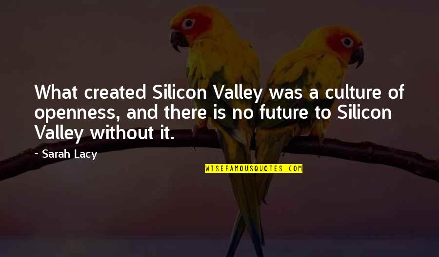 2nd Valentines Day Quotes By Sarah Lacy: What created Silicon Valley was a culture of