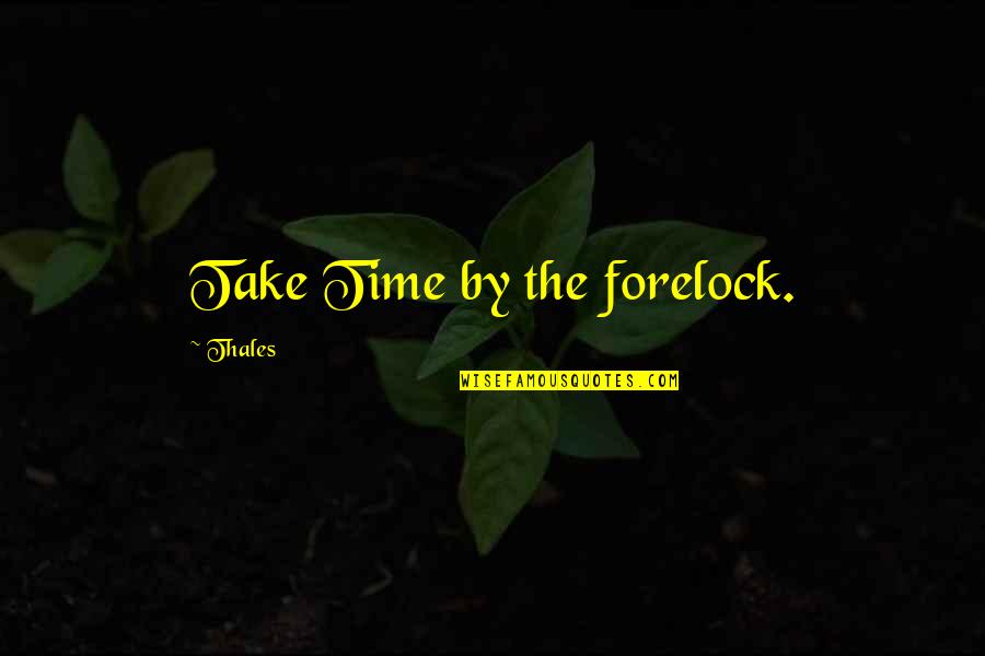 2ne1 Inspirational Quotes By Thales: Take Time by the forelock.