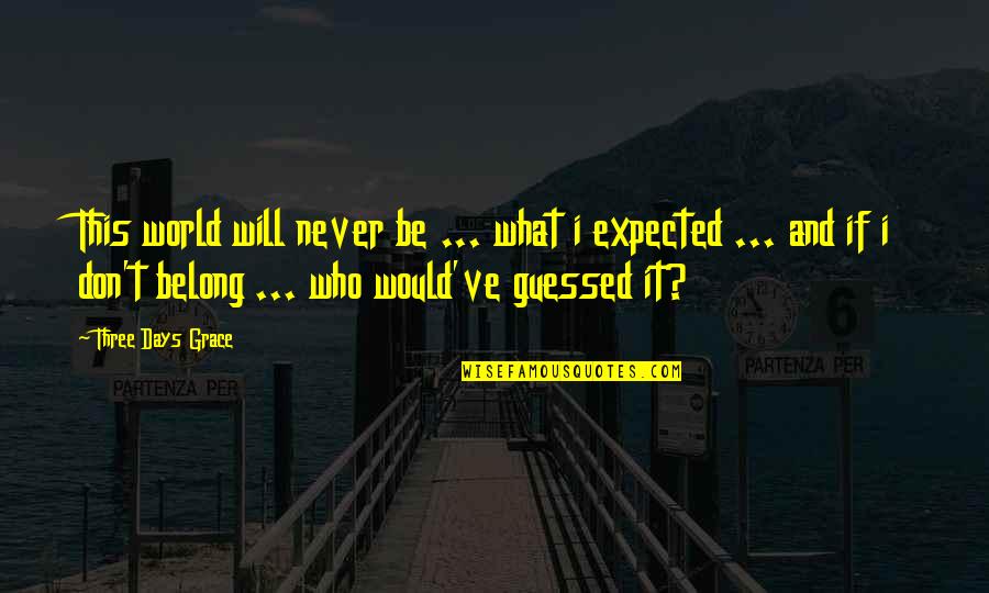 3 Days Grace Quotes By Three Days Grace: This world will never be ... what i