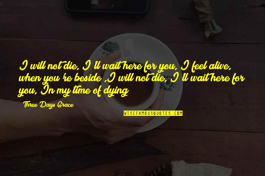 3 Days Grace Quotes By Three Days Grace: I will not die, I'll wait here for