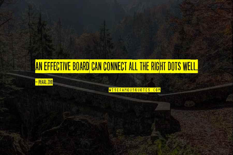 3 Dots Quotes By Pearl Zhu: An effective Board can connect all the right