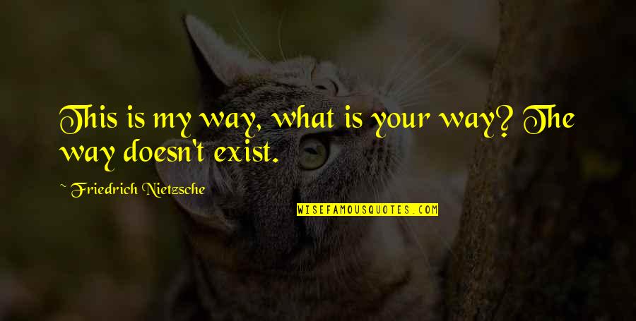 3 Famous Star Wars Quotes By Friedrich Nietzsche: This is my way, what is your way?