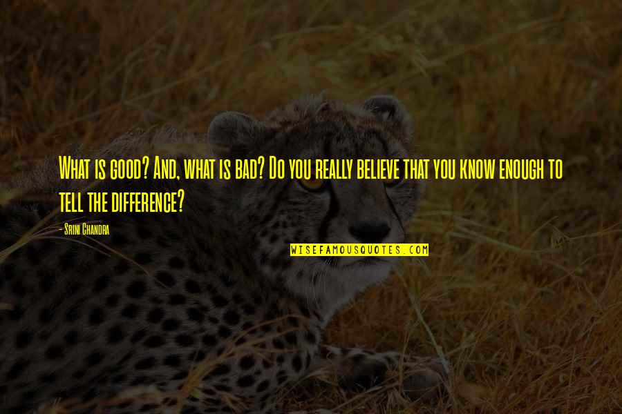 3 Inspirational Quotes By Srini Chandra: What is good? And, what is bad? Do 3 Inspirational Quotes By Srini Chandra: What is good? And, what is bad? Do
