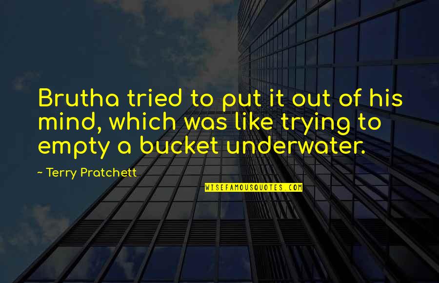 3 Months Of Hard Work Quotes By Terry Pratchett: Brutha tried to put it out of his