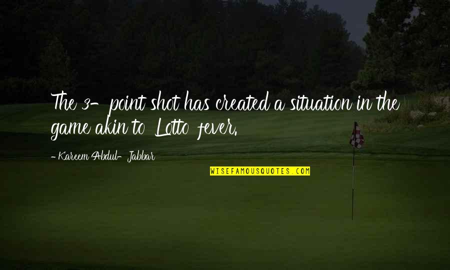 3 Point Shot Quotes By Kareem Abdul-Jabbar: The 3-point shot has created a situation in