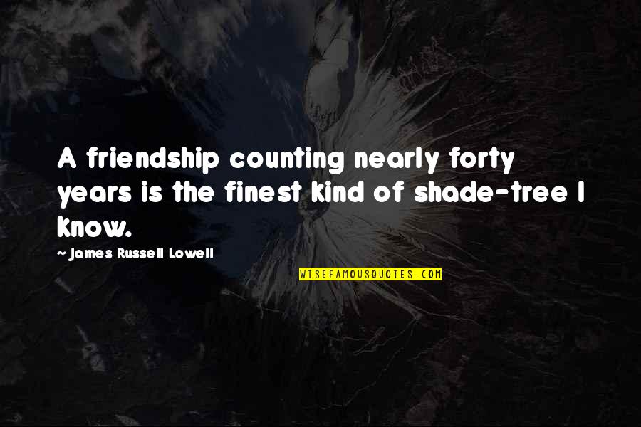 3 Years Of Friendship Quotes By James Russell Lowell: A friendship counting nearly forty years is the