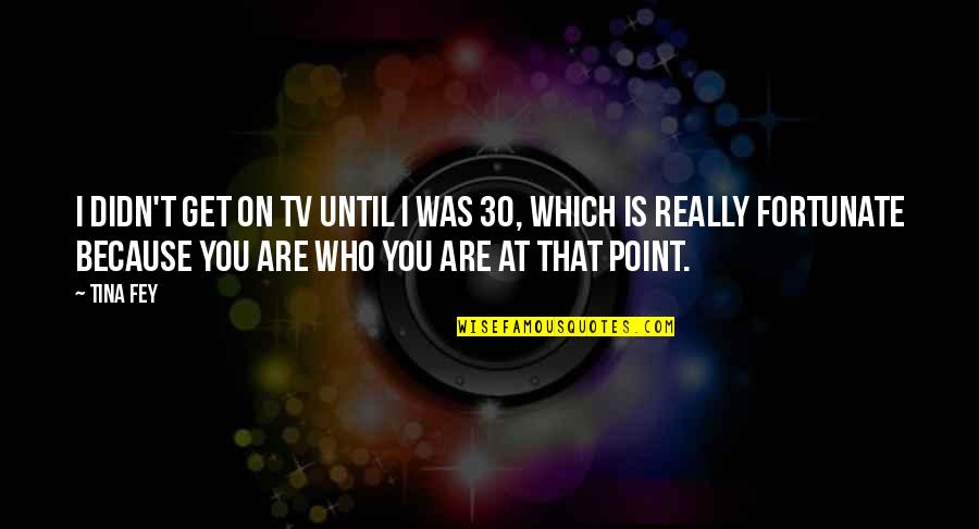 30 Is Quotes By Tina Fey: I didn't get on TV until I was