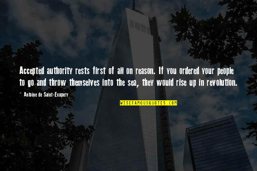 30 Rock Dennis Duffy Quotes By Antoine De Saint-Exupery: Accepted authority rests first of all on reason. 30 Rock Dennis Duffy Quotes By Antoine De Saint-Exupery: Accepted authority rests first of all on reason.