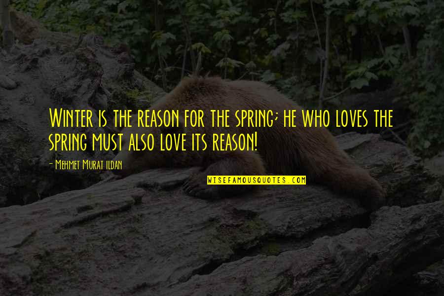 30 Years Age Quotes By Mehmet Murat Ildan: Winter is the reason for the spring; he