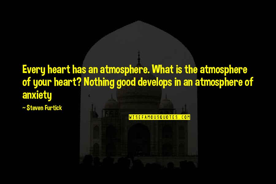 31st President Quotes By Steven Furtick: Every heart has an atmosphere. What is the