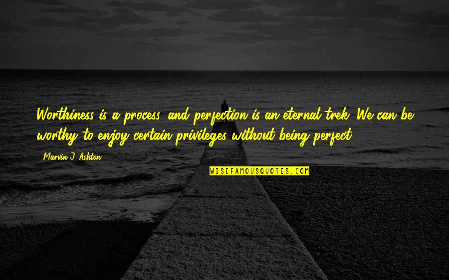 325 Wsm Quotes By Marvin J. Ashton: Worthiness is a process, and perfection is an 325 Wsm Quotes By Marvin J. Ashton: Worthiness is a process, and perfection is an