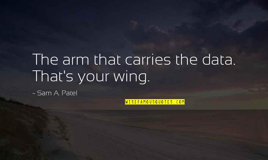 325 Wsm Quotes By Sam A. Patel: The arm that carries the data. That's your 325 Wsm Quotes By Sam A. Patel: The arm that carries the data. That's your