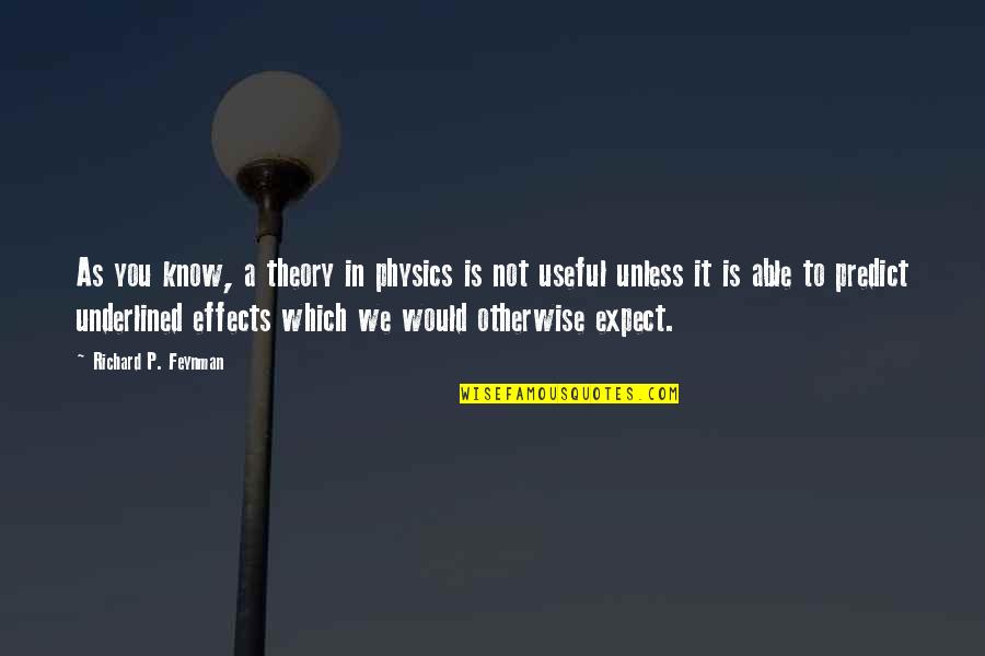 329 Area Quotes By Richard P. Feynman: As you know, a theory in physics is 329 Area Quotes By Richard P. Feynman: As you know, a theory in physics is