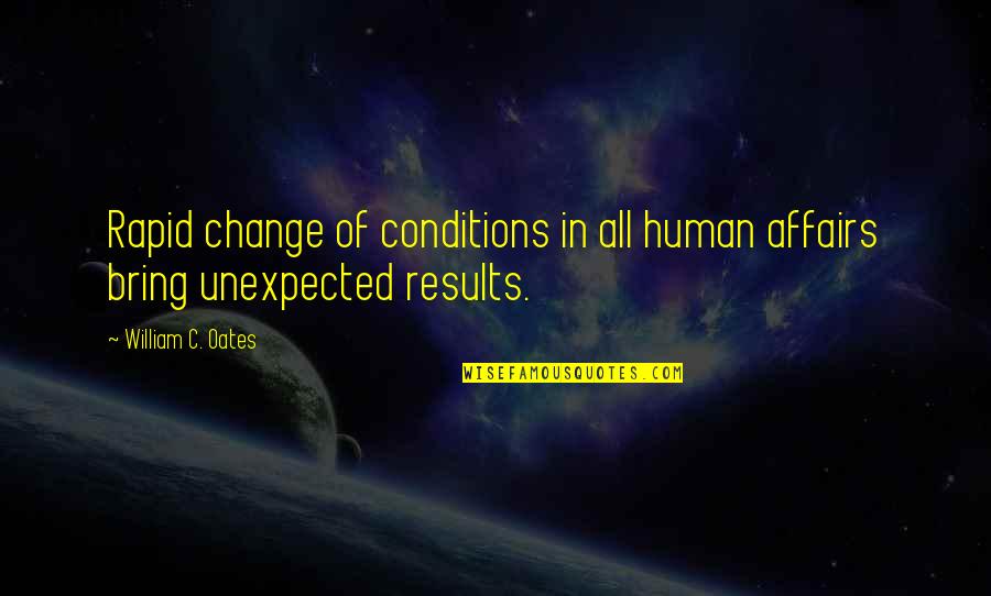 337 Quotes By William C. Oates: Rapid change of conditions in all human affairs