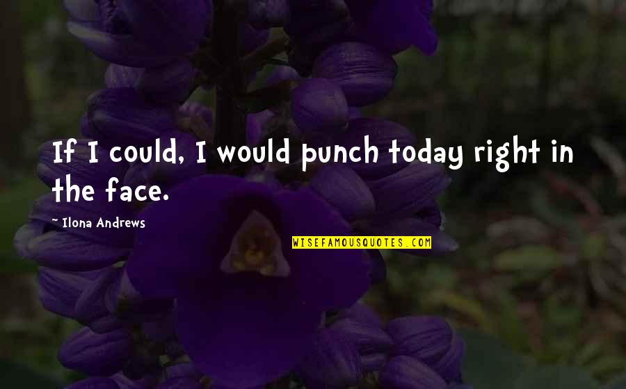 33s8770019g1 Quotes By Ilona Andrews: If I could, I would punch today right