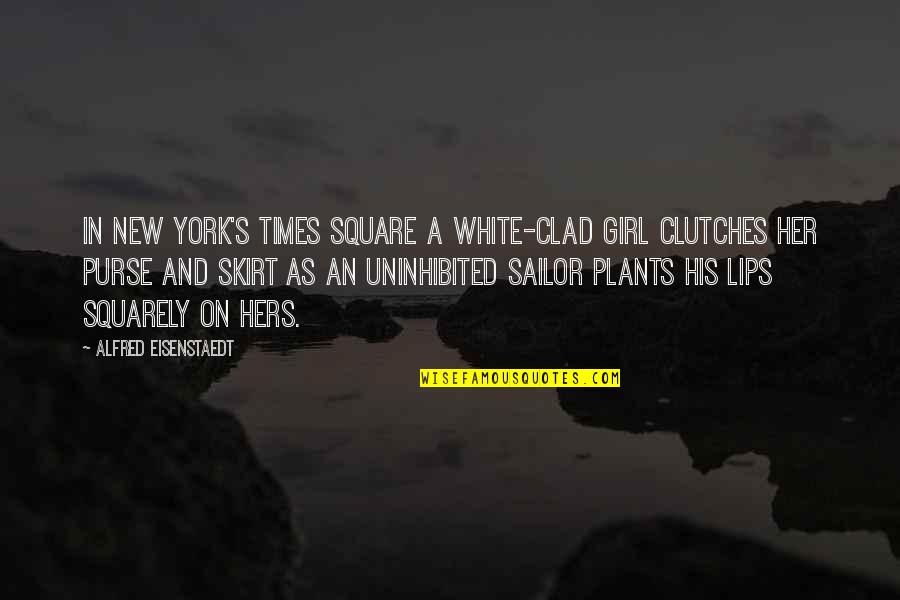 34 Weeks Pregnant Quotes By Alfred Eisenstaedt: In New York's Times Square a white-clad girl