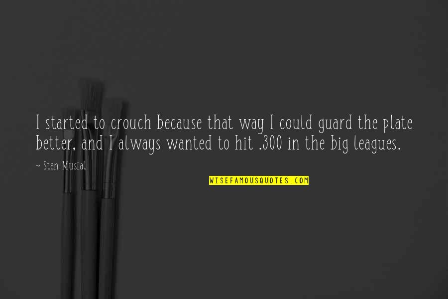 3500 Psi Quotes By Stan Musial: I started to crouch because that way I