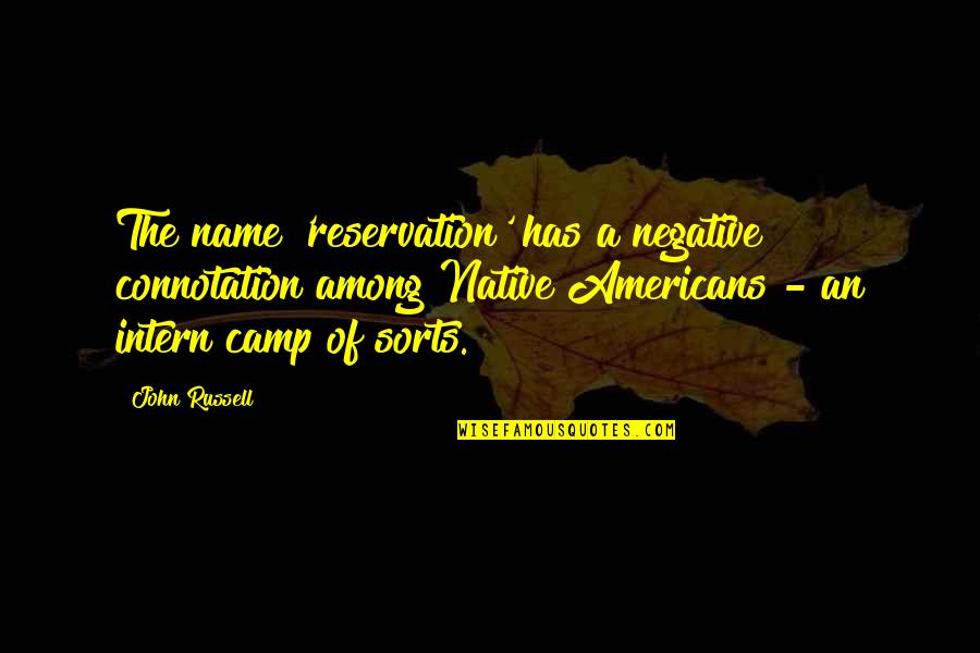 35p Morphe Quotes By John Russell: The name 'reservation' has a negative connotation among 35p Morphe Quotes By John Russell: The name 'reservation' has a negative connotation among