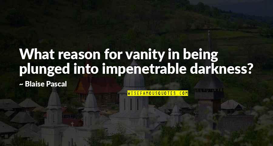 365 Life Quotes By Blaise Pascal: What reason for vanity in being plunged into