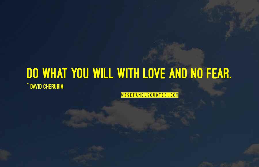 37 Friendship Quotes By David Cherubim: Do what you Will with love and no