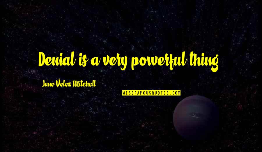 37 Years Old Birthday Quotes By Jane Velez-Mitchell: Denial is a very powerful thing.