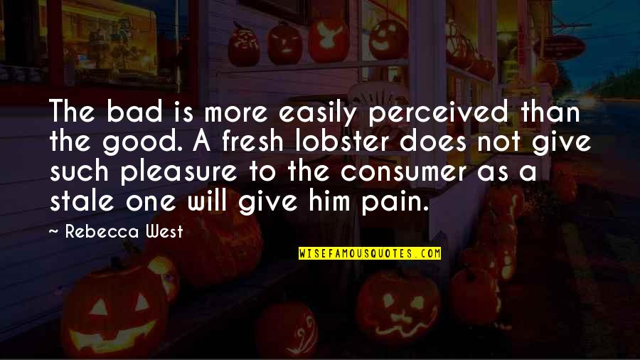 3rd Christmas Together Quotes By Rebecca West: The bad is more easily perceived than the