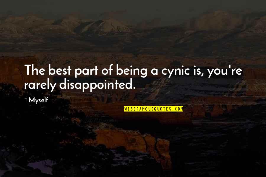 3rd Muharram Quotes By Myself: The best part of being a cynic is,
