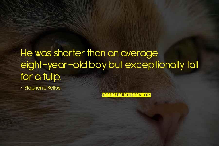 4 Year Old Boy Quotes By Stephanie Kallos: He was shorter than an average eight-year-old boy 4 Year Old Boy Quotes By Stephanie Kallos: He was shorter than an average eight-year-old boy