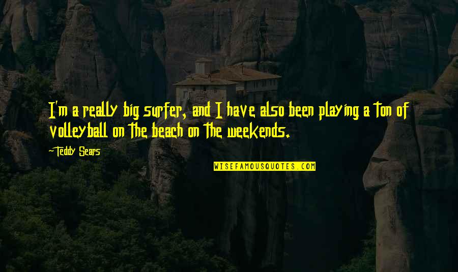 40 Hour Famine Quotes By Teddy Sears: I'm a really big surfer, and I have