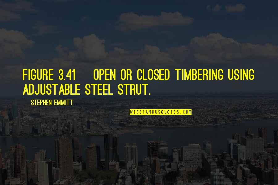 41 Best Quotes By Stephen Emmitt: Figure 3.41 Open or closed timbering using adjustable