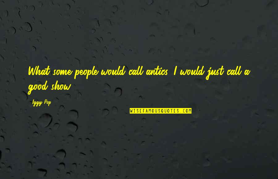 422 Area Quotes By Iggy Pop: What some people would call antics, I would