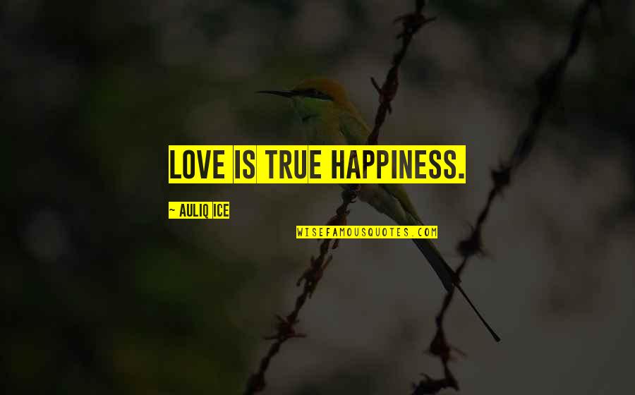 42pm1m Quotes By Auliq Ice: Love is true happiness.