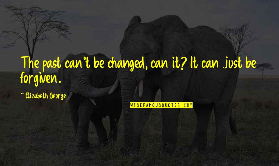43 Monthsary Quotes By Elizabeth George: The past can't be changed, can it? It 43 Monthsary Quotes By Elizabeth George: The past can't be changed, can it? It