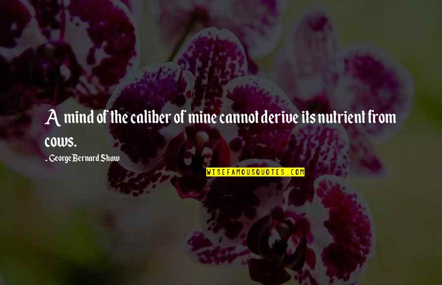 .45 Caliber Quotes By George Bernard Shaw: A mind of the caliber of mine cannot
