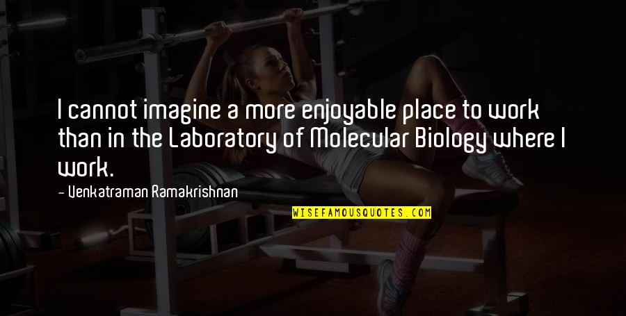 45000 Quotes By Venkatraman Ramakrishnan: I cannot imagine a more enjoyable place to 45000 Quotes By Venkatraman Ramakrishnan: I cannot imagine a more enjoyable place to