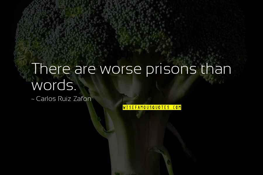 48 Shades Of Brown Book Quotes By Carlos Ruiz Zafon: There are worse prisons than words.