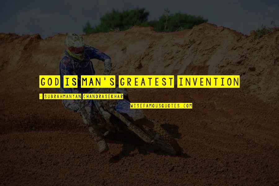 4k Wallpaper Quotes By Subrahmanyan Chandrasekhar: God is Man's greatest invention