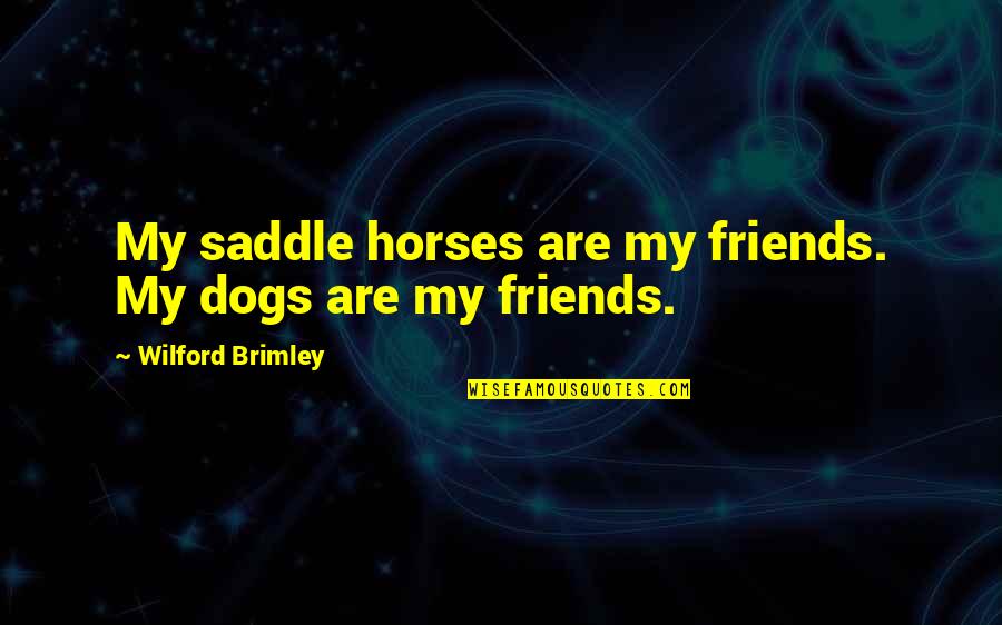 4our Racing Quotes By Wilford Brimley: My saddle horses are my friends. My dogs 4our Racing Quotes By Wilford Brimley: My saddle horses are my friends. My dogs