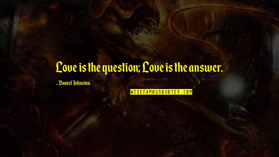 4th Amendment Advocate Quotes By Daniel Johnston: Love is the question; Love is the answer.