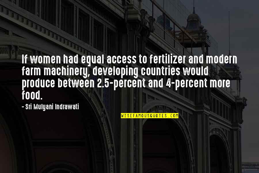 5 4 4 Quotes By Sri Mulyani Indrawati: If women had equal access to fertilizer and