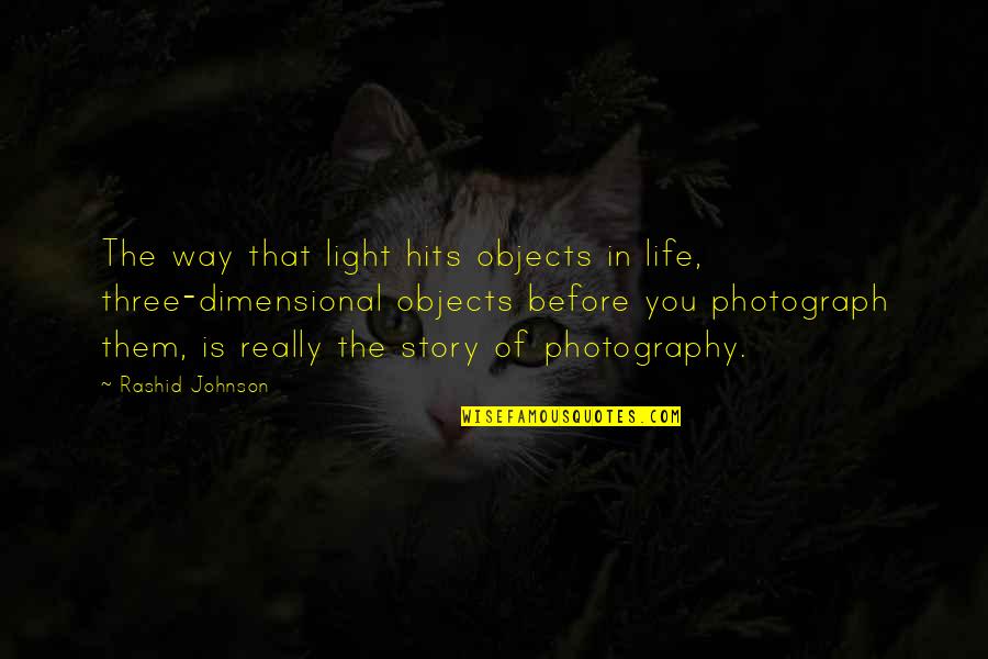 5 Dimensional Objects Quotes By Rashid Johnson: The way that light hits objects in life,