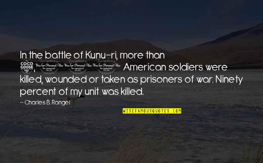 5 Percent Quotes By Charles B. Rangel: In the battle of Kunu-ri, more than 5,000