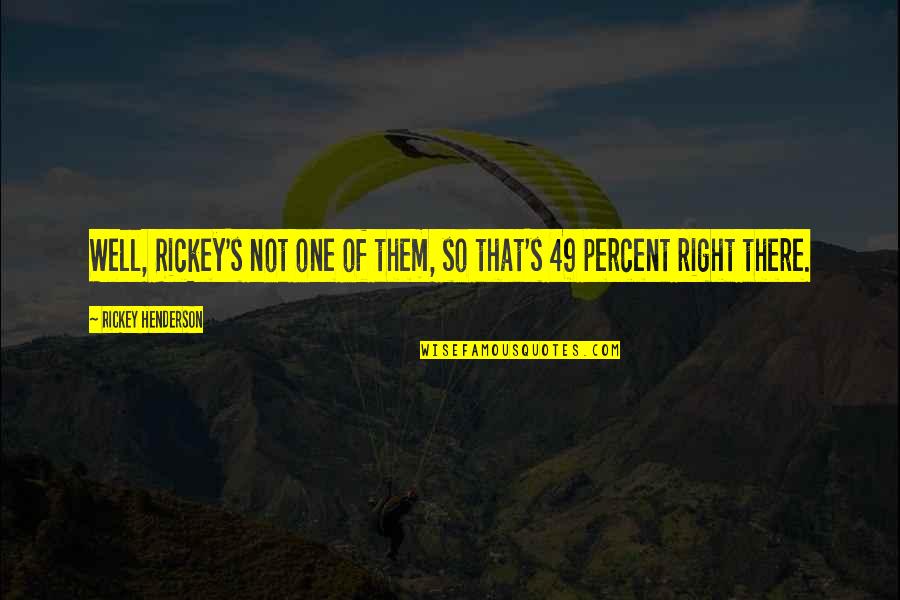 5 Percent Quotes By Rickey Henderson: Well, Rickey's not one of them, so that's