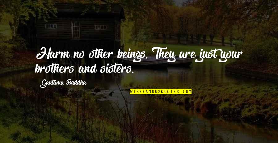 5 Sisters Quotes By Gautama Buddha: Harm no other beings. They are just your