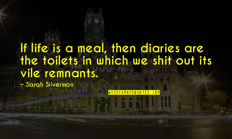 5 Stages Of Grief Quotes By Sarah Silverman: If life is a meal, then diaries are