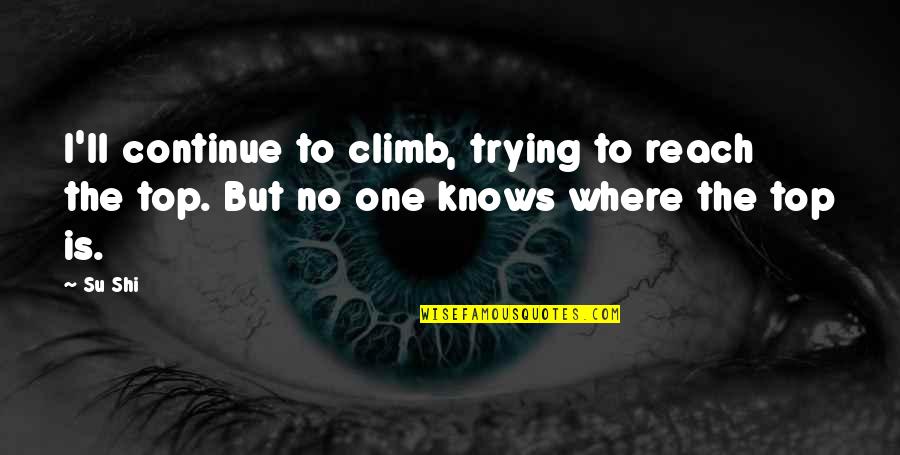 5 Times Namaz Quotes By Su Shi: I'll continue to climb, trying to reach the