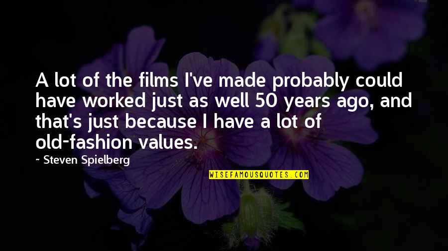 50 Best Fashion Quotes By Steven Spielberg: A lot of the films I've made probably