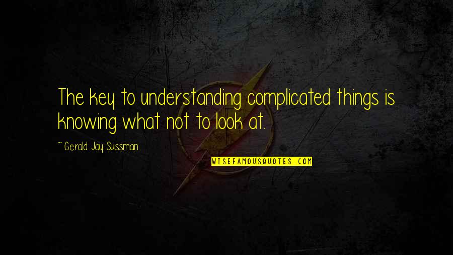 50 Rules Of Love Quotes By Gerald Jay Sussman: The key to understanding complicated things is knowing